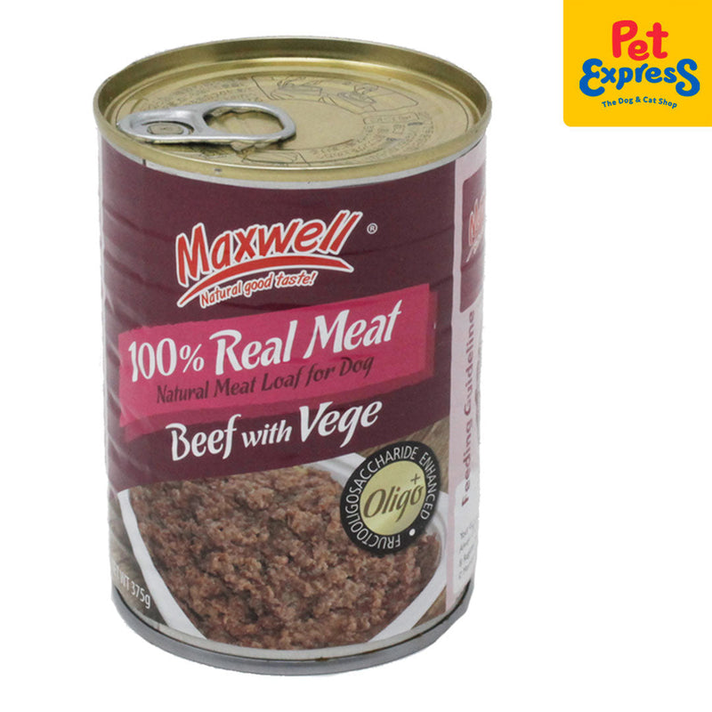 Maxwell Real Meat Beef with Vegetable Wet Dog Food 375g (2 cans)