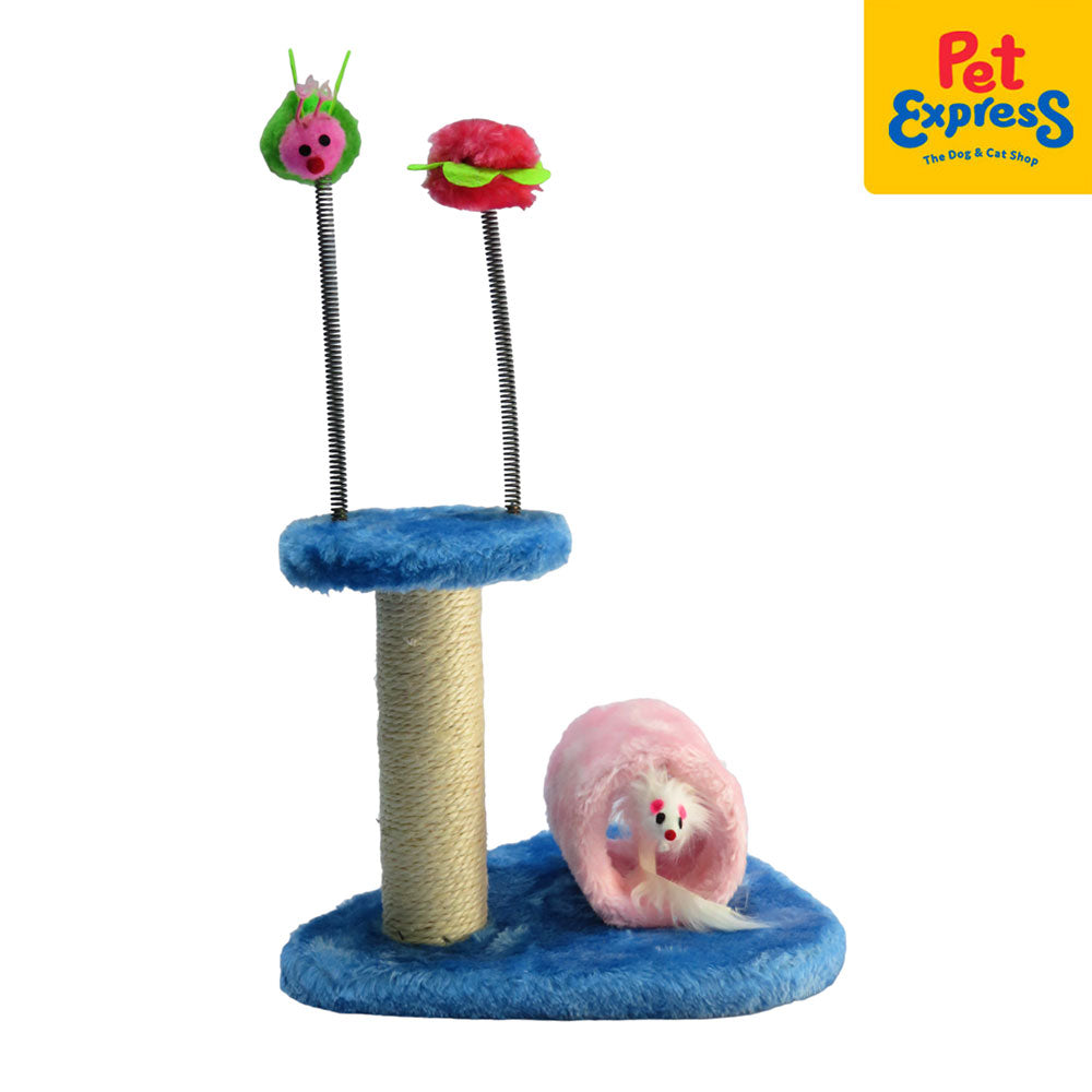 Approved Kitty Scratch Post Blue and Pink B123