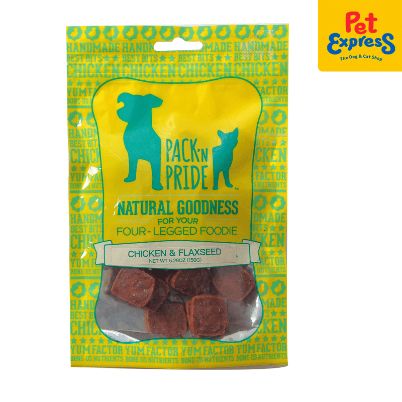 Pack N Pride Chicken and Flaxseed Dog Treats 150g