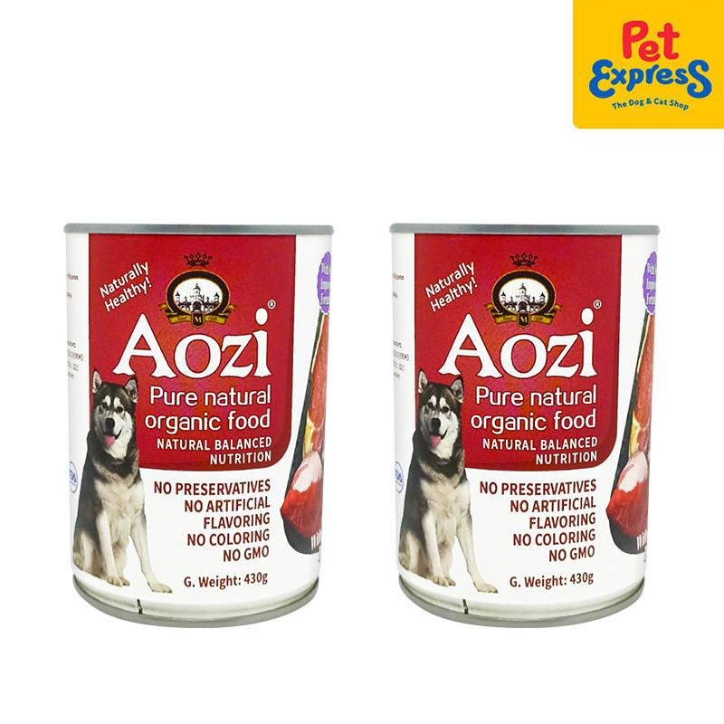 Aozi Beef and Liver Wet Dog Food 430g (2 cans) Pet Express