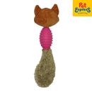 Approved Head Fox with Teether Baseball Pet Toy Pink SCYB35