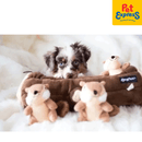 Zippy Paws Burrow Chipmunks Log Plush Dog Toy