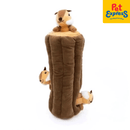 Zippy Paws Burrow Chipmunks Log Plush Dog Toy