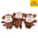 Zippy Paws Burrow Monkey and Banana Plush Dog Toy