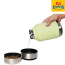 Porta Water Bottle with Detachable Pet Bowls Pet Feeder Lime Green 32oz