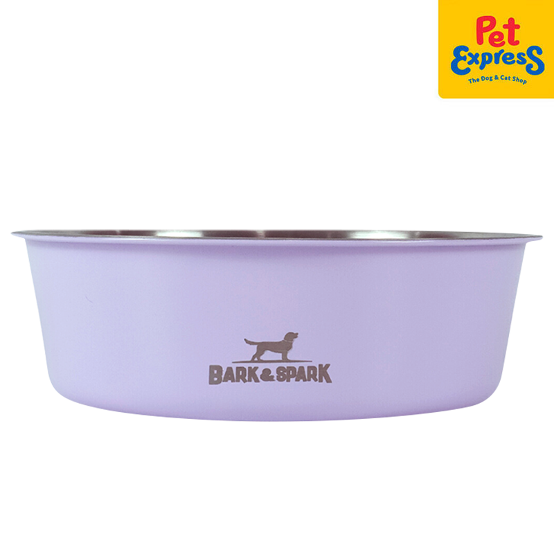 Bark and Spark Ordinary Stainless Steel Dog Bowl Lilac 64oz