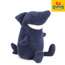 Approved Plush Navy Blue Happy Shark Dog Toy