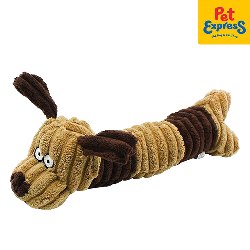 Approved Plush Brown Dog Dog Toy Pet Express