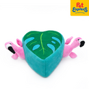 Zippy Paws Burrow Flamingos in Monstera Plush Dog Toy