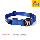 EzyDog Double Up Dog Collar Small Blue