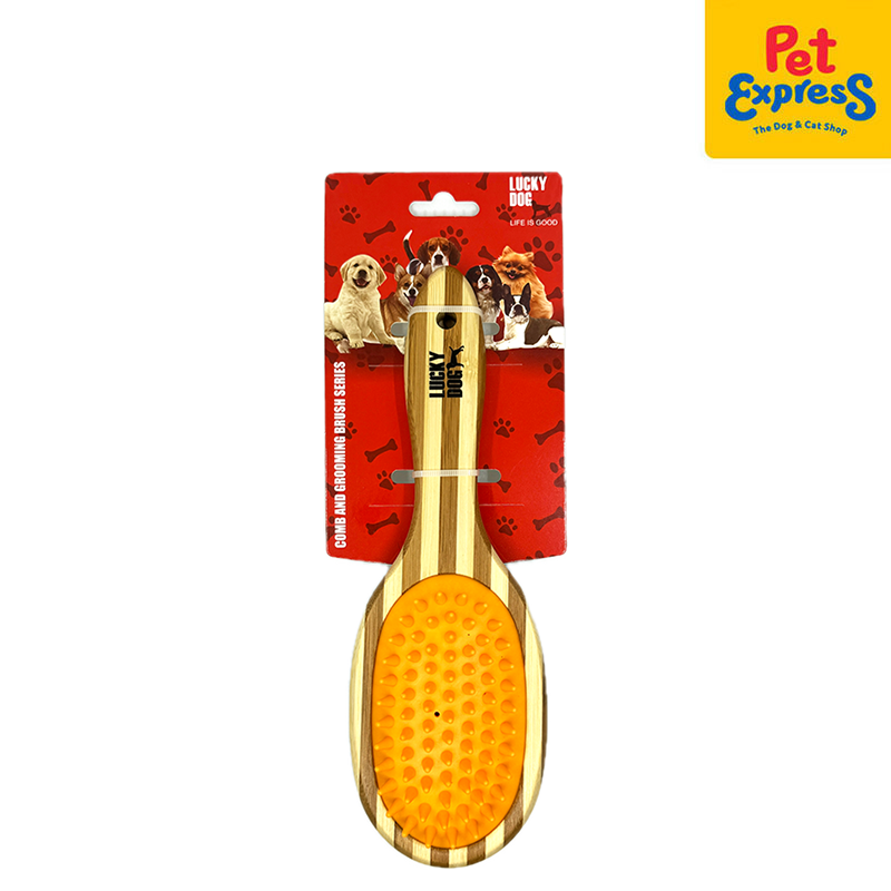 lucky bamboo pets Lucky Dog Dual Side Bamboo Pet Brush – Pet Express