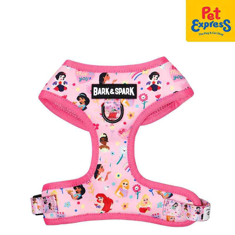 Bark and Spark Disney Princess True to Your Heart Dog Harness Extra Small  Pink