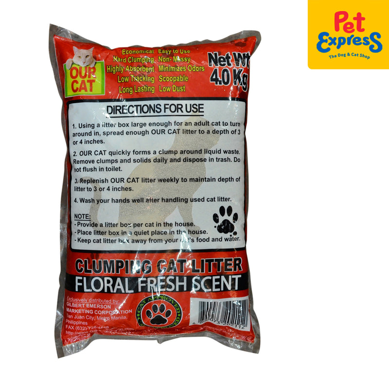 Our Cat Clumping Floral Fresh Cat Litter 4kg