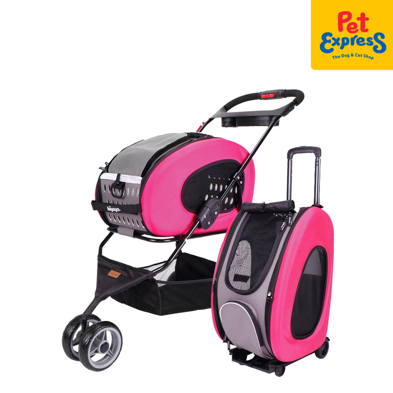 [FOR PRE-ORDER]  Ibiyaya 5-in-1 Combo Pet Carrier/Stroller Pink