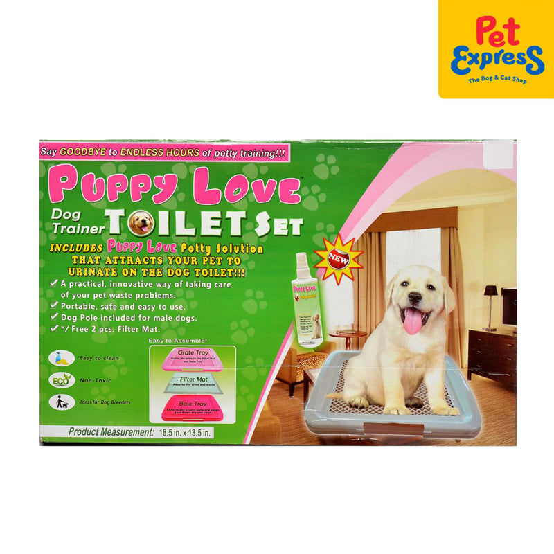 Puppy Love Dog Trainer Toilet Set 18.5x13.5in