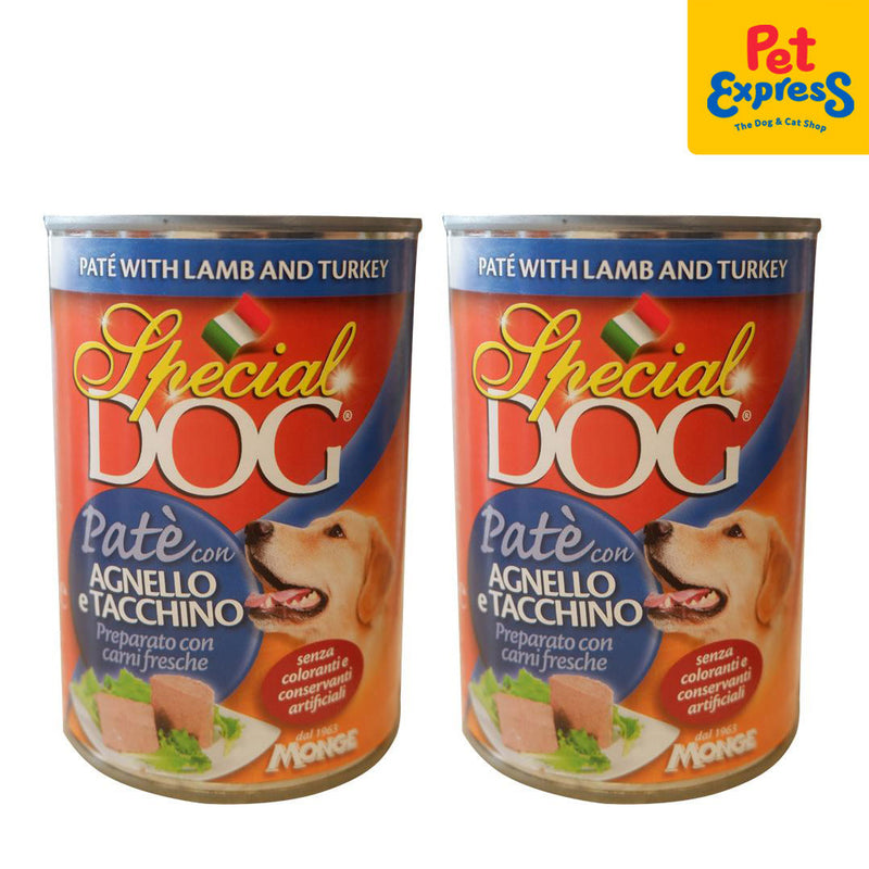Special Dog Pate Lamb and Turkey Wet Dog Food 400g (2 cans)
