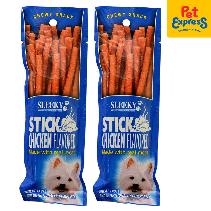 Sleeky Chewy Snack Stick Chicken Dog Treats 50g (2 packs)