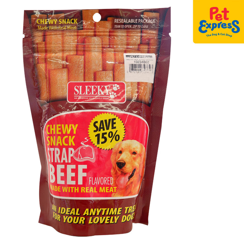 Sleeky Chewy Snack Strap Dog Treats 175g