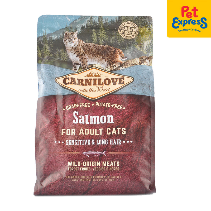 Carnilove Adult Salmon Sensitive and Long Hair Dry Cat Food 2kg