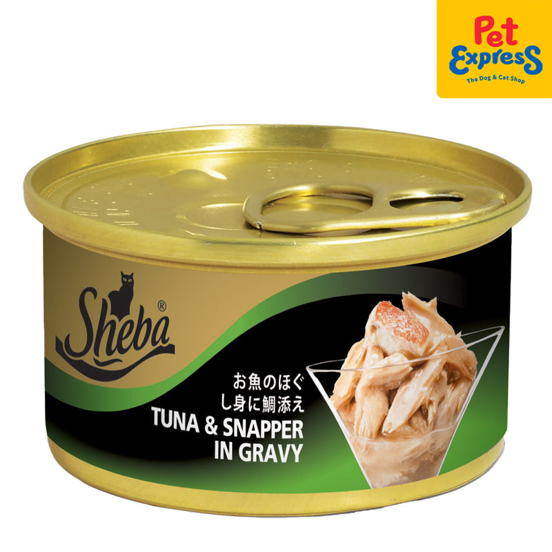 Sheba Tuna and Snapper in Gravy Wet Cat Food 85g (6 cans)_front