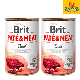 Brit Pate and Meat Beef Wet Dog Food 400g (2 cans)
