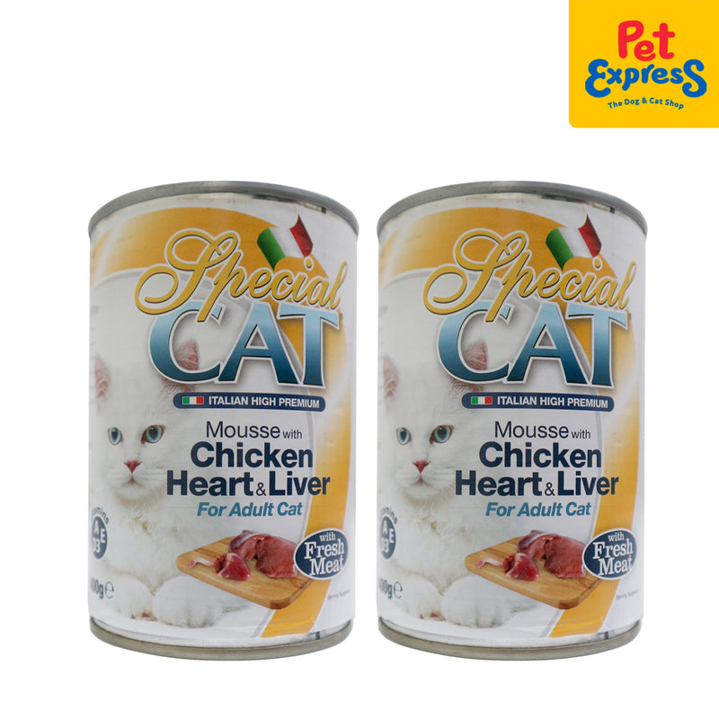 Special Cat Mousse Chicken Heart and Liver Wet Cat Food 400g (2 cans)