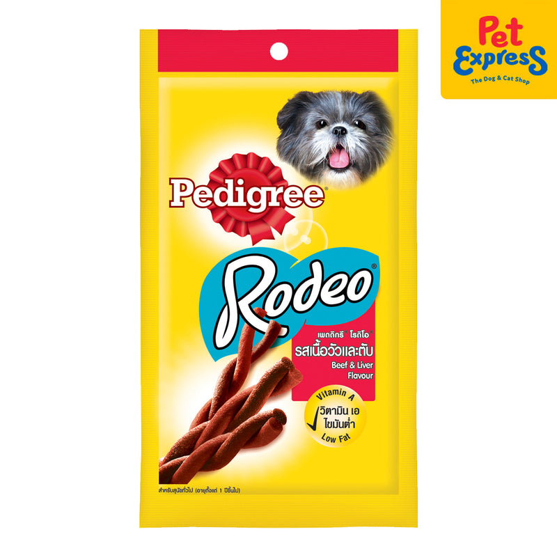 Pedigree Rodeo Beef and Liver Dog Treats 90g (2 packs)_front