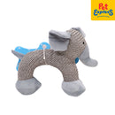 Approved Plush Gray Elephant Dog Toy_side