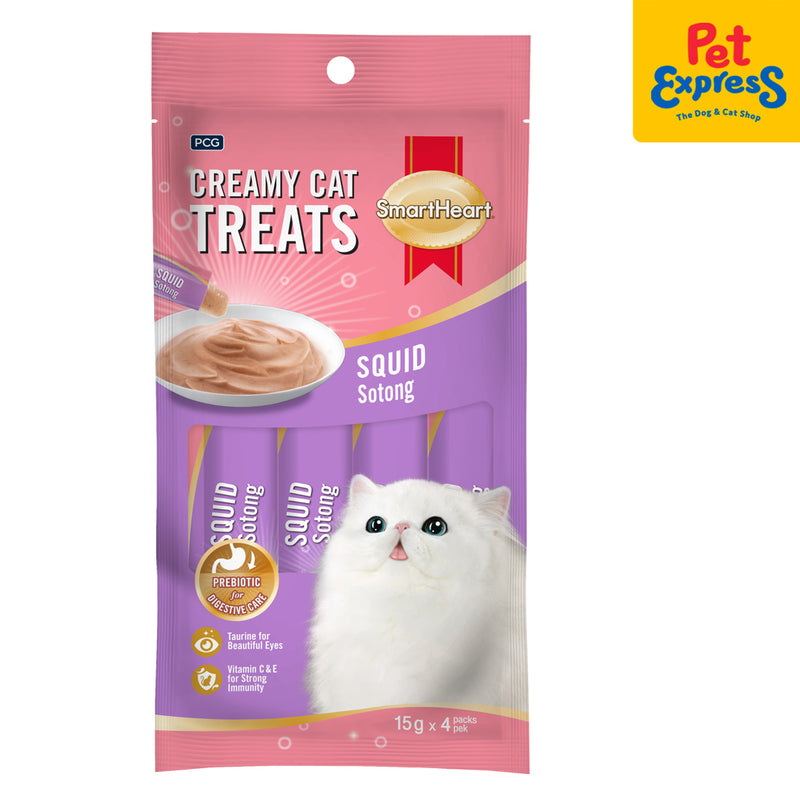 SmartHeart Creamy Squid Cat Treats 60g