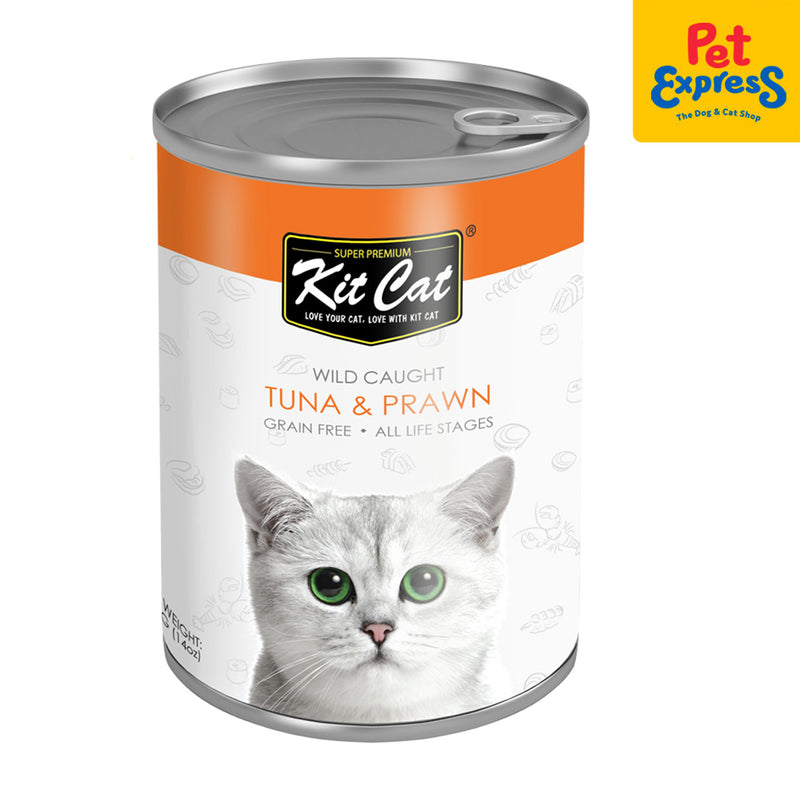 Kit Cat Grain Free Tuna and Prawn Wet Cat Food 400g (2 cans)