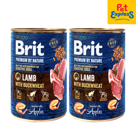Brit Premium by Nature Lamb with Buckwheat Sensitive Wet Dog Food 400g (2 cans)