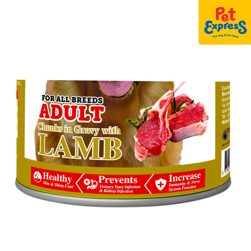 Power Dog Adult Chunks in Gravy with Lamb Wet Dog Food 405g (2 cans)