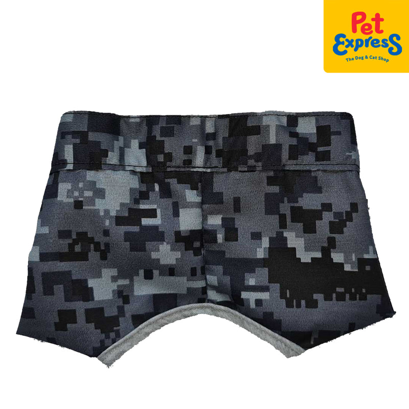 Pawsh Couture Board Shorts Digi Grey Camouflage Dog Apparel