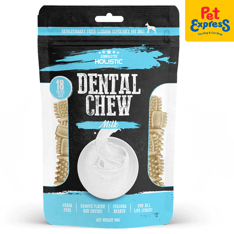 Absolute Holistic Dental Chew Milk Dog Treats 160g