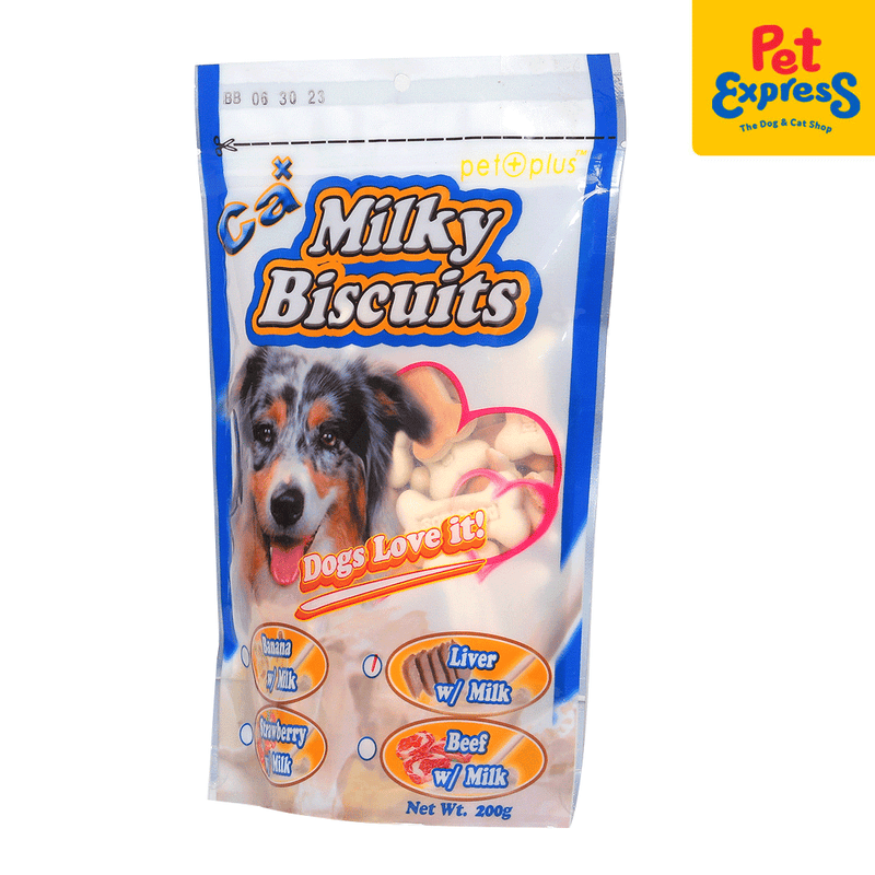 Pet Plus Calcium Milky Biscuit Liver and Milk Dog Treats_side
