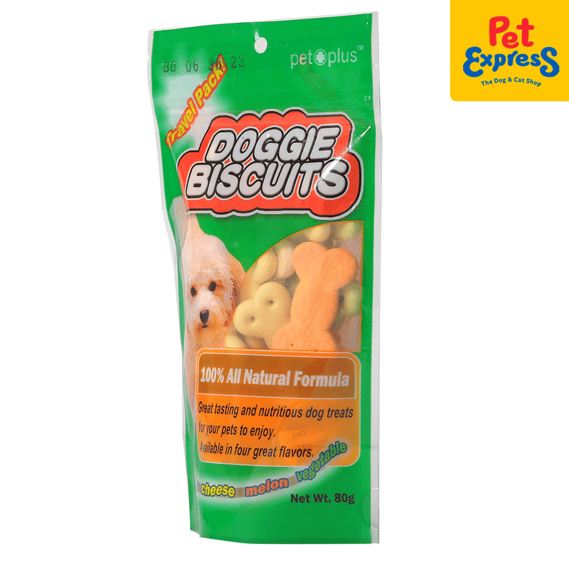 Pet Plus Doggie Biscuits Bone Shape Dog Treats 80g_side