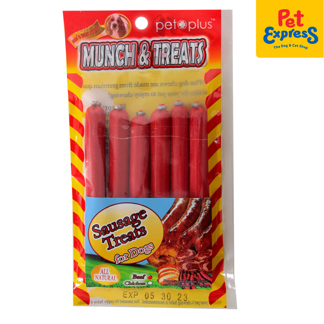 Dog top treat sausage