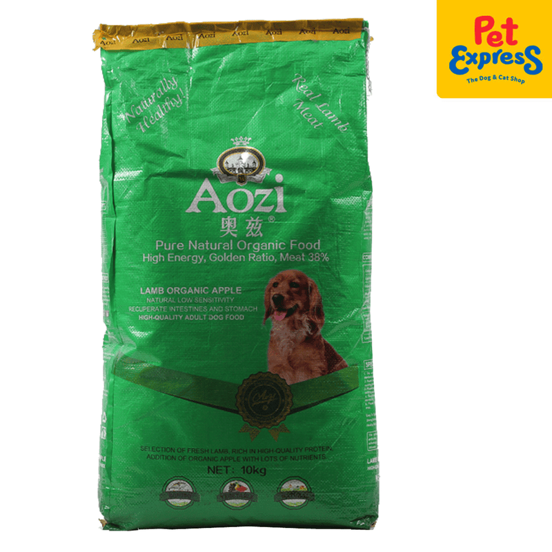 Aozi Adult Lamb Organic Apple Dry Dog Food 10kg_front