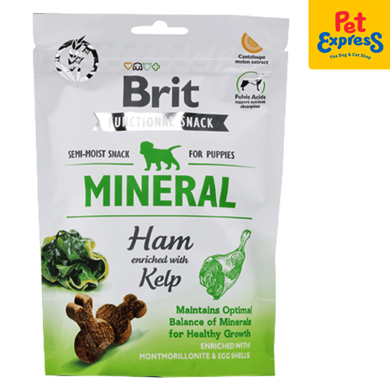 Brit Functional Snack Puppies Mineral Ham Dog Treats 150g_front