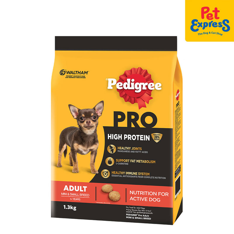 Pedigree Pro Adult High Protein Mini and Small Breed Beef and Lamb Dry Dog Food 1.3kg