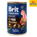 Brit Premium by Nature Pork with Trachea Wet Dog Food 400g (2 cans)