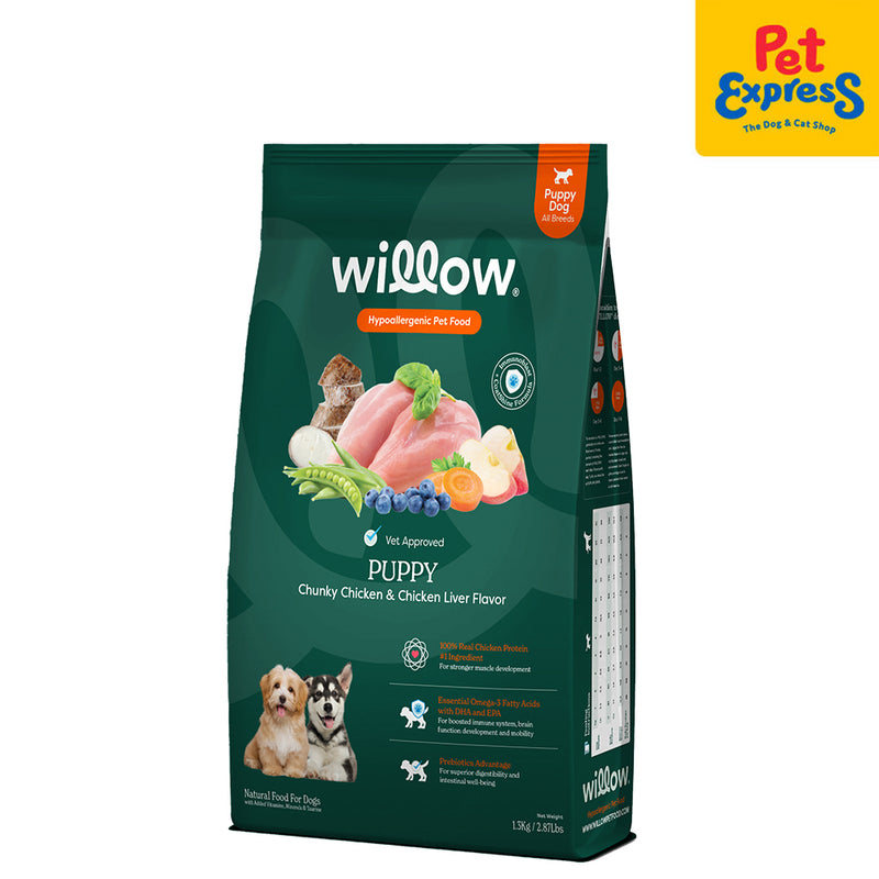 Willow Puppy Chicken and Chicken Liver Dry Dog Food 1.3kg