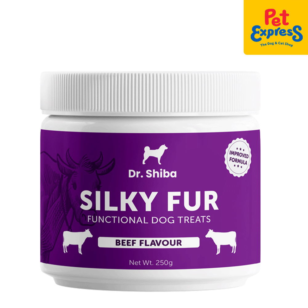 Dr. Shiba Silky Fur Beef Dog Treats 250g Pet Express