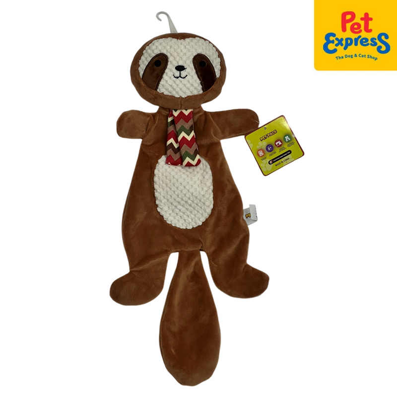 Pet Pals Plush Squeaky Sloth Dog Toy 45cm