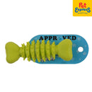 Approved Teether Flat with Spike Dog Toy 4 inches Yellow Green