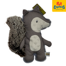 Pet Pals Plush Squeaky Gray Squirrel Dog Toy 26cm