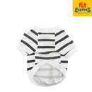 Pet Express Shirt Stripes Heart Dog Apparel Small White