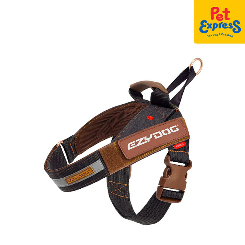 EzyDog Express Dog Harness Extra Large Black Denim