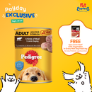 Pedigree Adult 5 Kinds Meat Wet Dog Food 400g (3 cans)