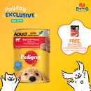 Pedigree Adult Beef Wet Dog Food 400g (3 cans)